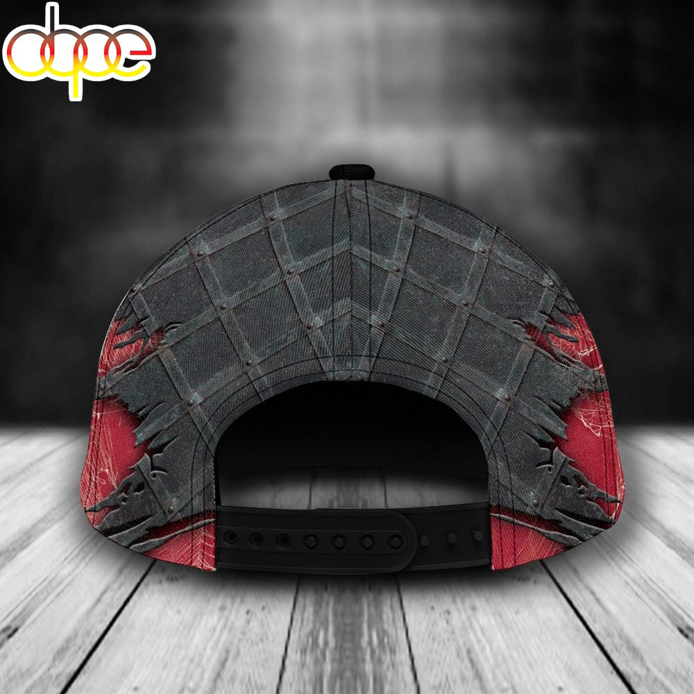 Custom Name NFL Tampa Bay Buccaneers Spider Web Rivet Pattern All Over Print 3D Classic Cap