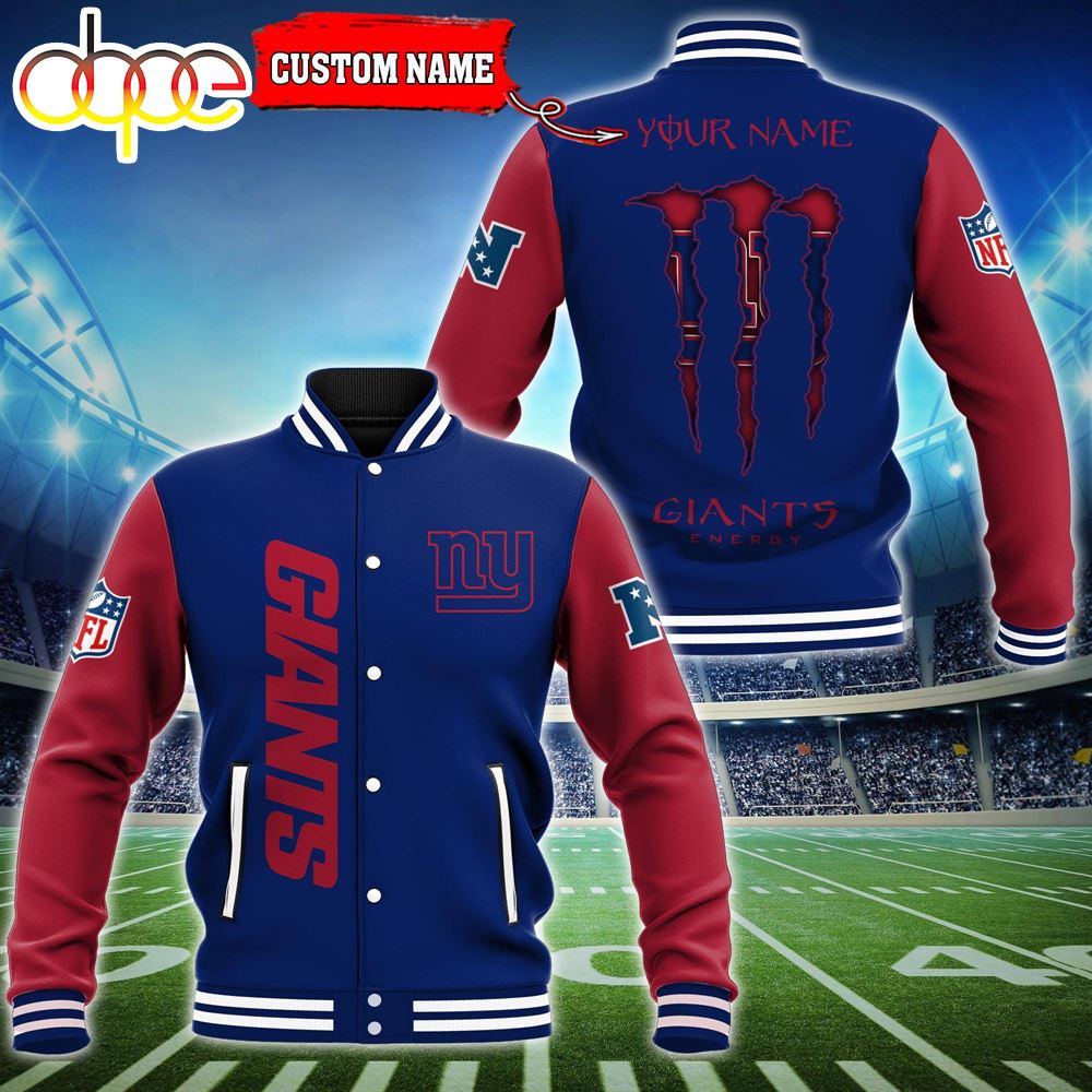 Custom Name - New York Giants Baseball Jacket For Fan
