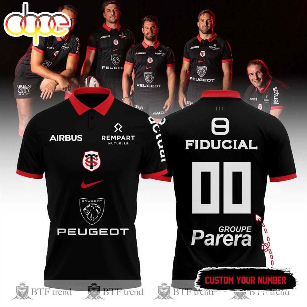 Custom Name Stade Toulousain 2024 Polo Shirt