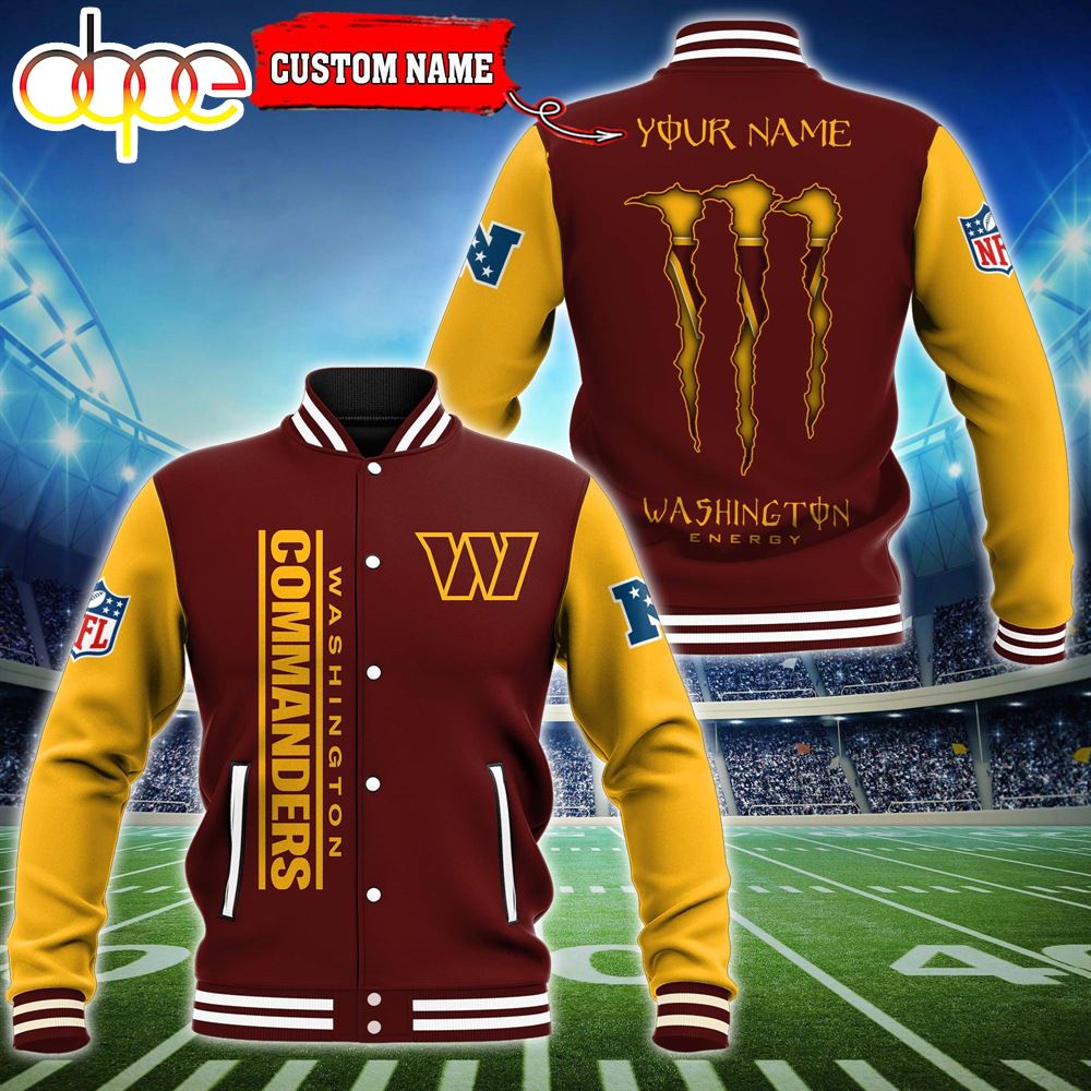 Custom Name - Washington Commanders Baseball Jacket For Fan