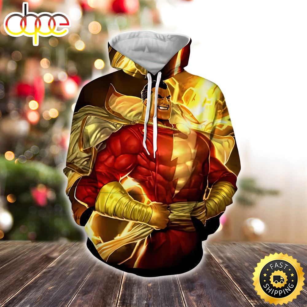 DC Comics Powerful Captain Marvel Shazam Golden Marvel Christmas All Over Print Shirt