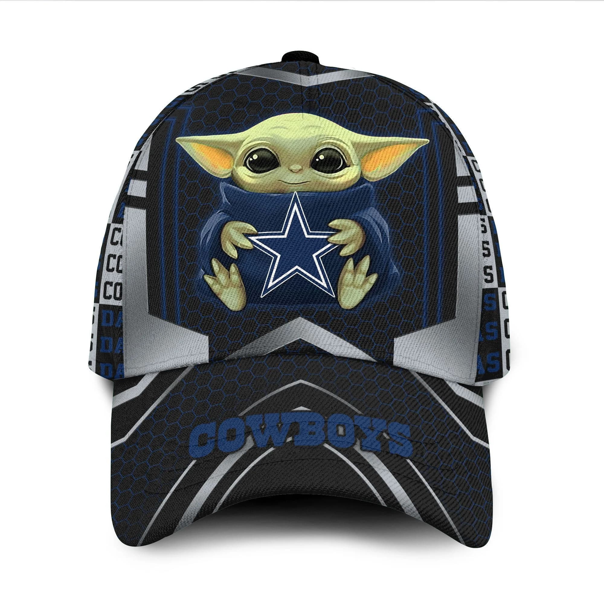 Dallas Cowboys Baby Yoda All Over Print 3D Classic Cap