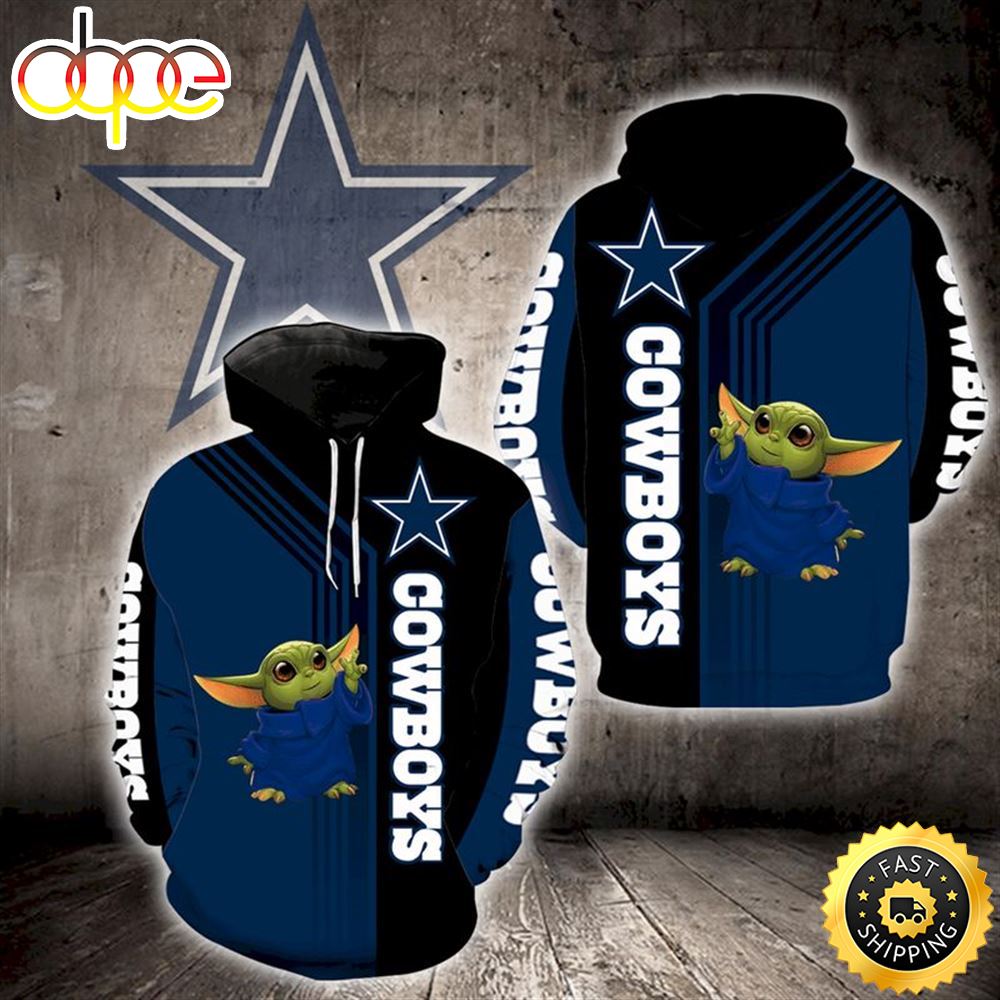 Dallas Cowboys Yoda 3d Hoodie All Over Print Unique Dallas Cowboys Gifts