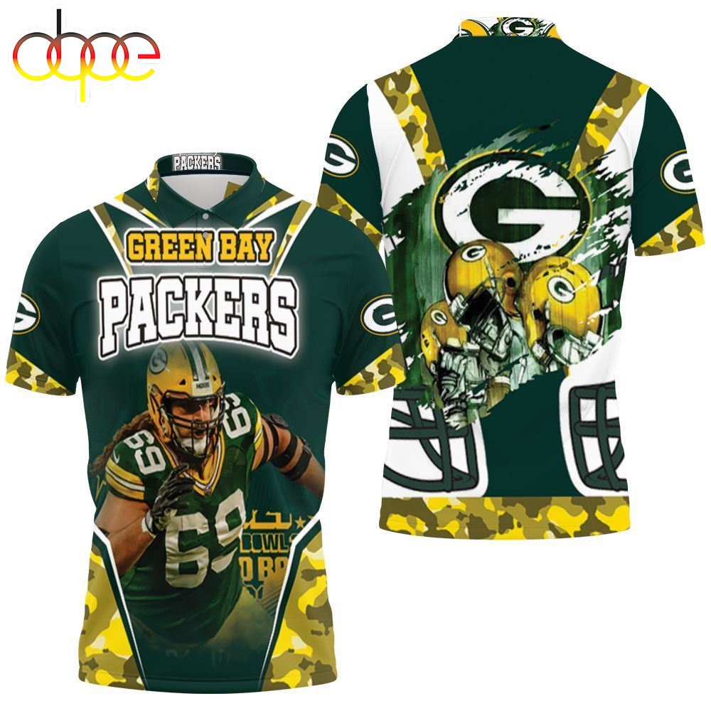 David Bakhtiari 69 Green Bay Packers Nfc North Division Champions Super Bowl  3d Polo Shirt