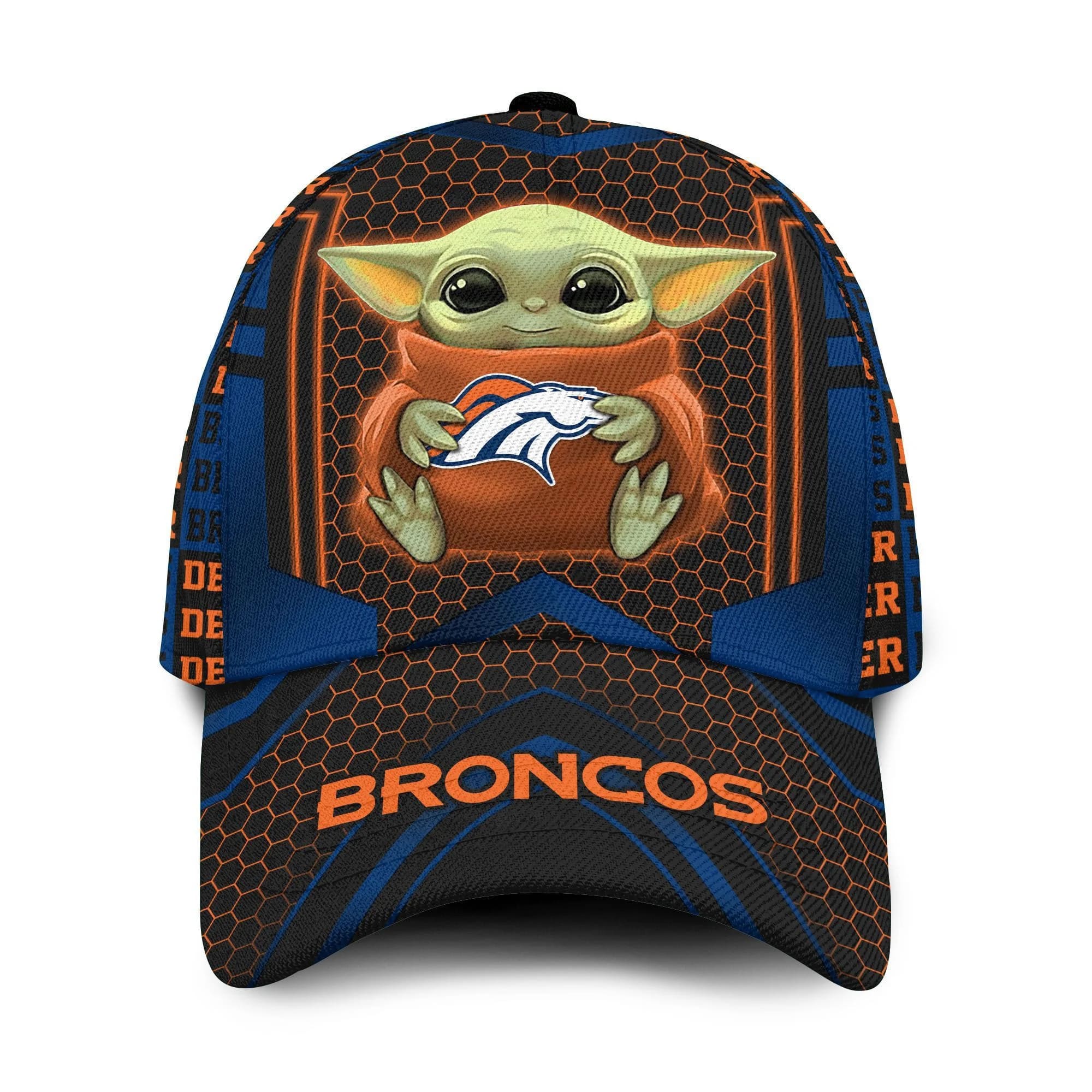 Denver Broncos Baby Yoda All Over Print 3D Classic Cap