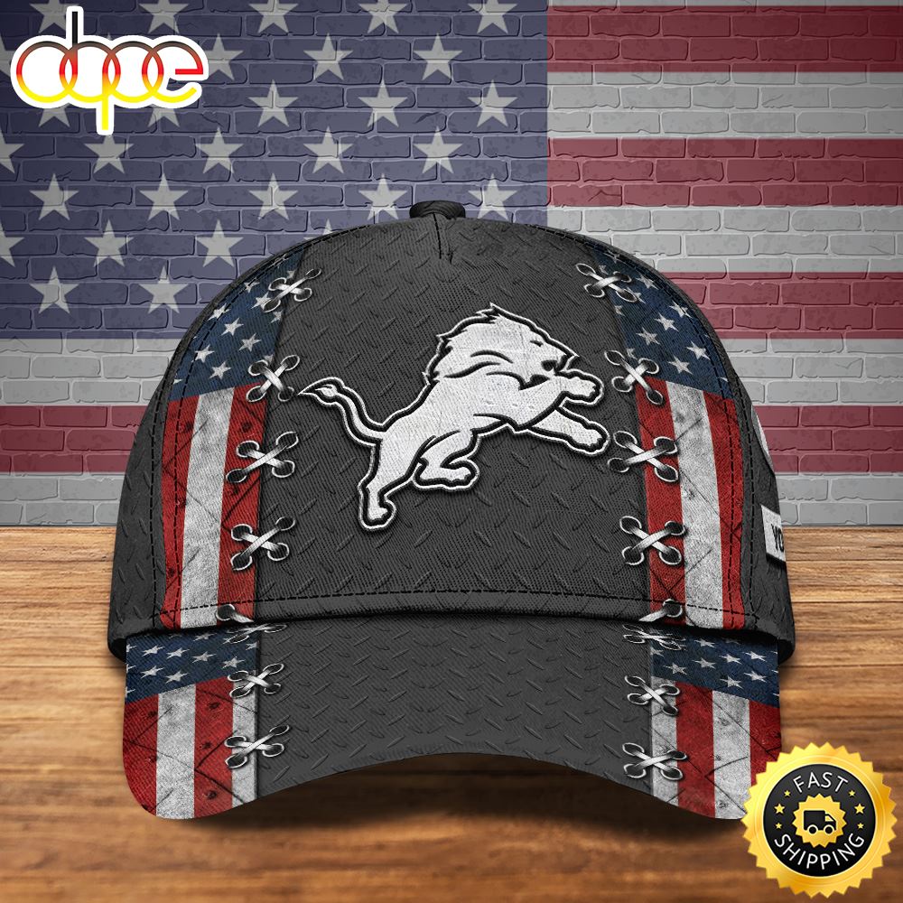 Detroit Lions Personalized Your Name NFL Football Cap