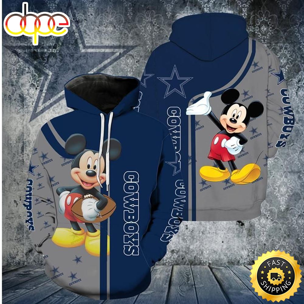 Disney Mickey Dallas Cowboys 59 Nfl Gift For Fan 3d All Over Print Shirt