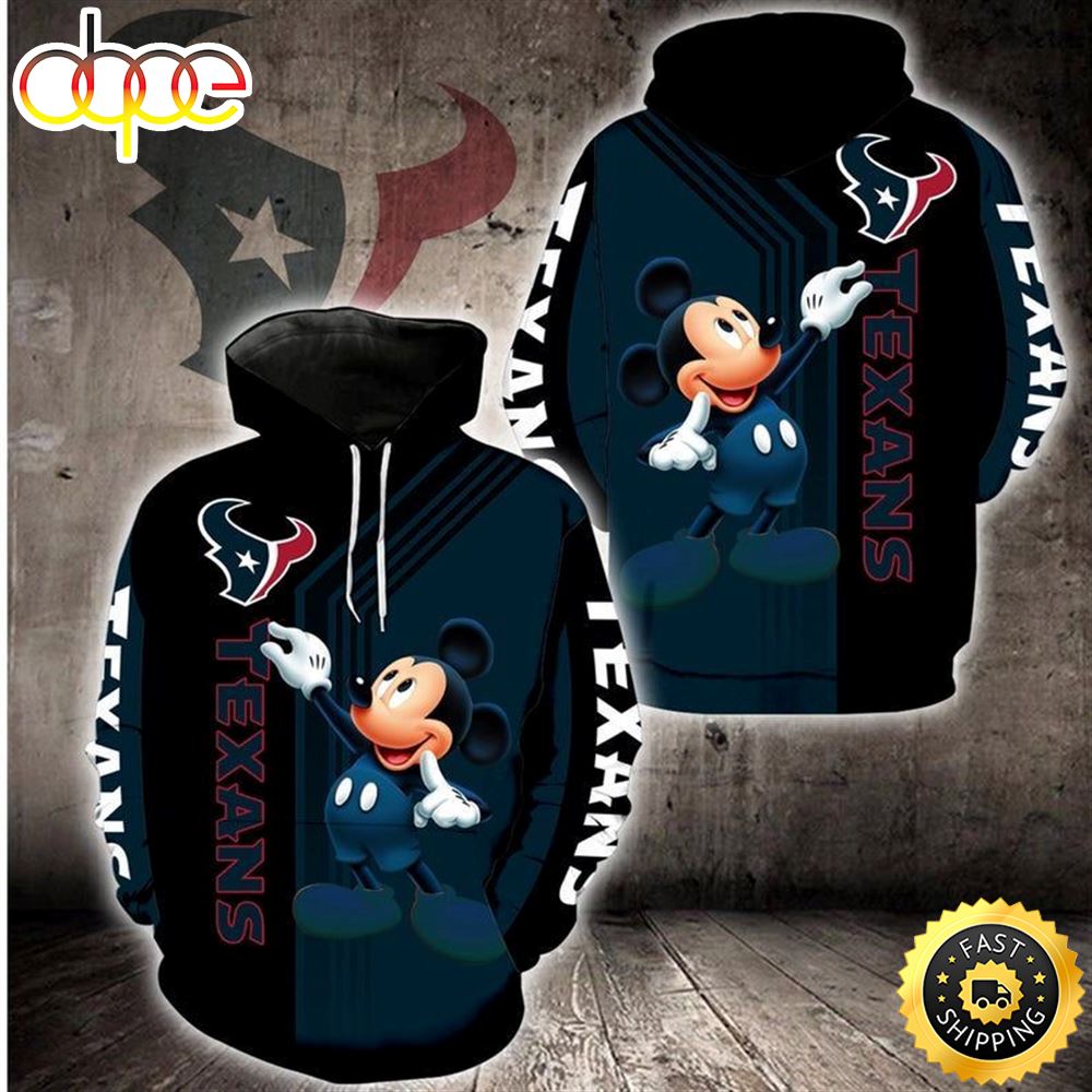 Disney Mickey Houston Texans Houston Texans 17 Nfl Gift For Fan 3d All Over Print Shirt