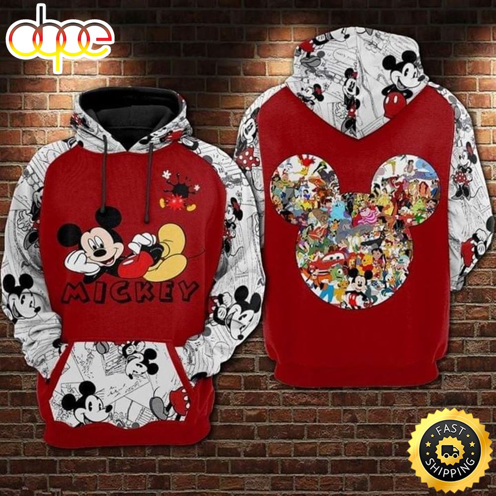 Disney Mickey Mouse Cute Lover 3d Hoodie
