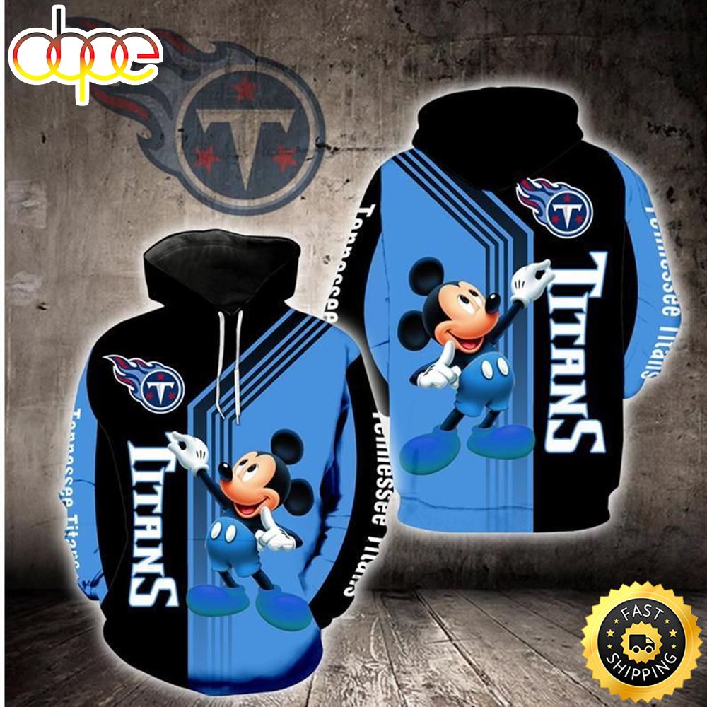 Disney Mickey Mouse Tennessee Titans Nfl Gift For Fan 3d All Over Print Shirt