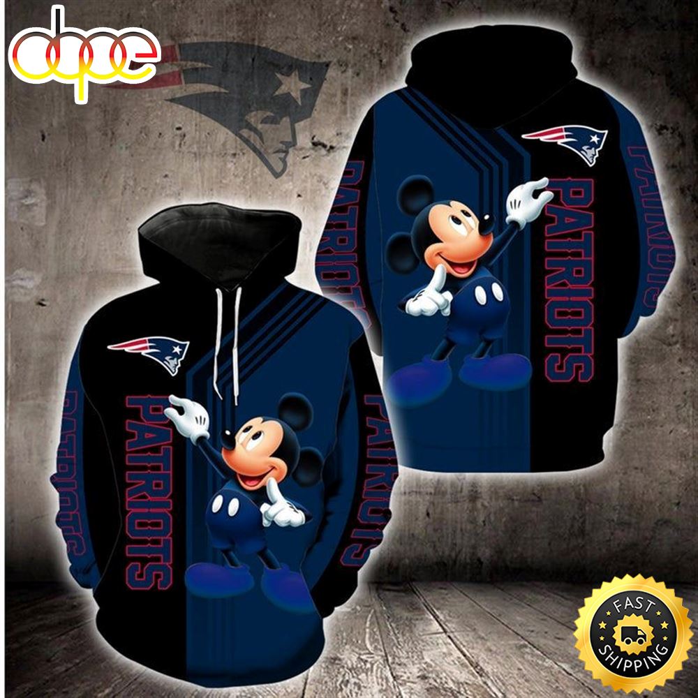 Disney Mickey New England Patriots 35 Nfl Gift For Fan 3d All Over Print Shirt
