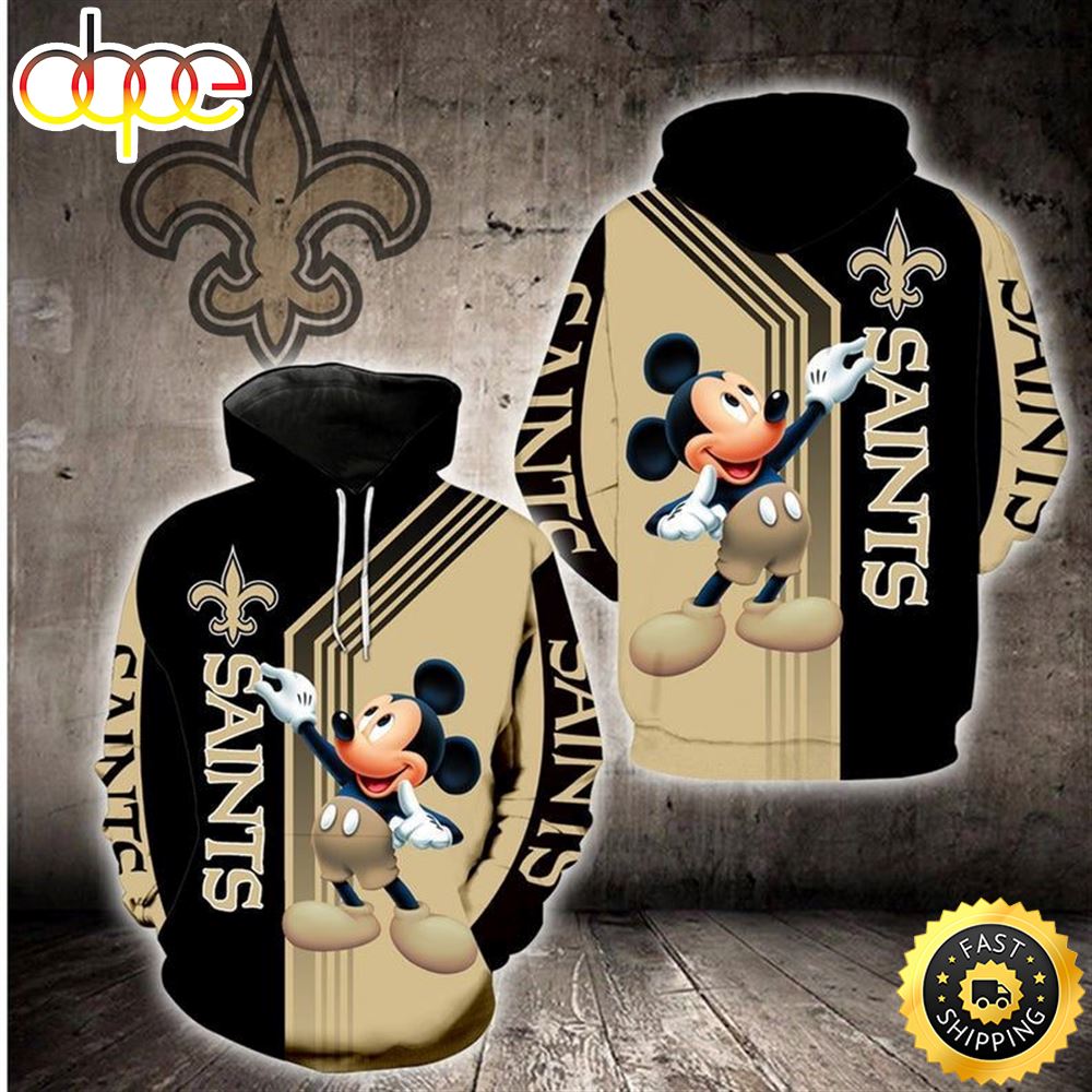 Disney Mickey New Orleans Saints Nfl Gift For Fan 3d All Over Print Shirt