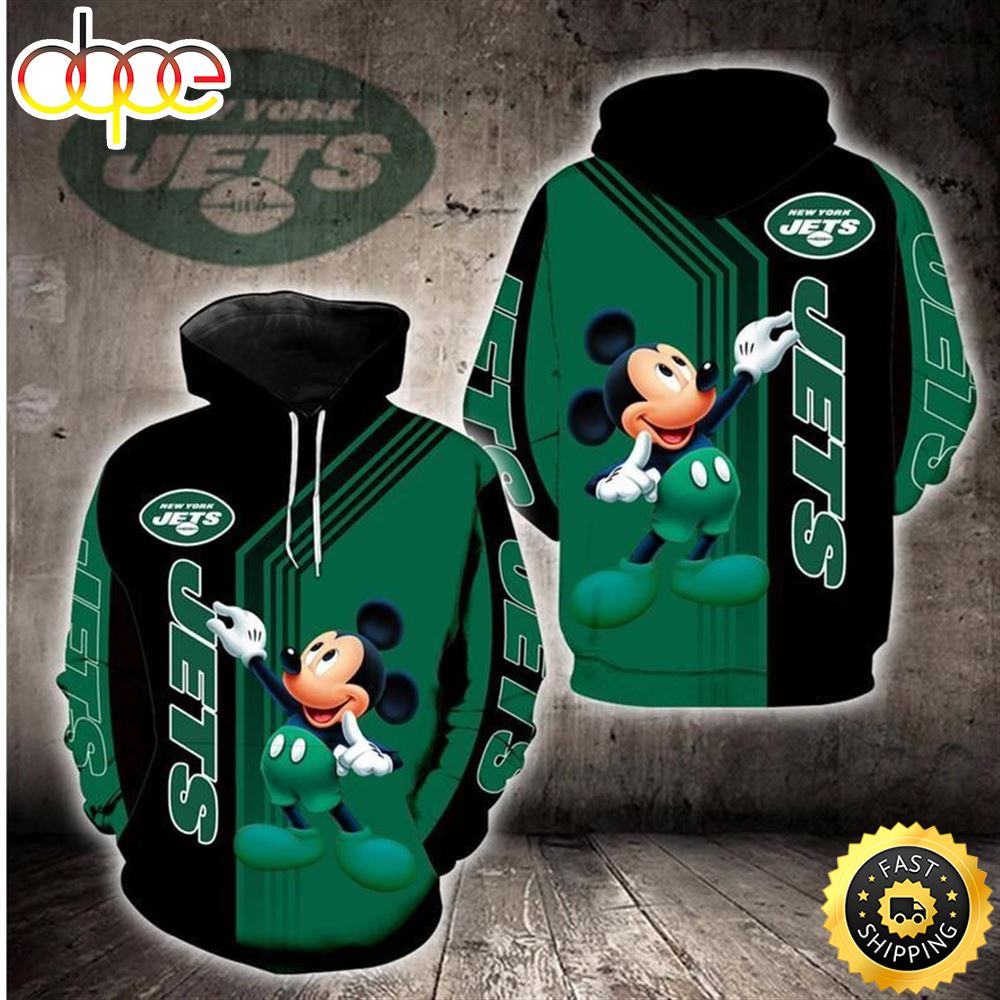 Disney Mickey New York Jets 19 Nfl Gift For Fan 3d All Over Print Shirt