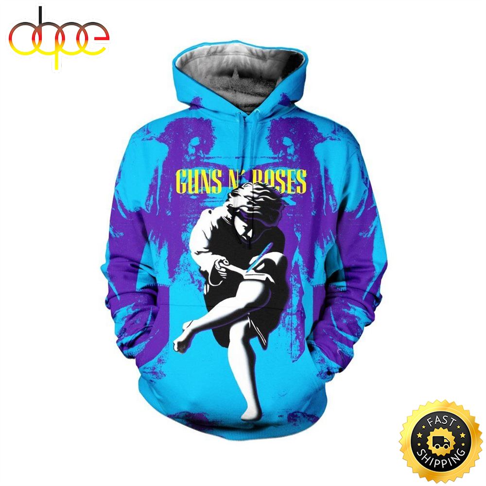 Fanmade Guns N' Roses Rock Band 3D Full Print Lightweight Hoodie