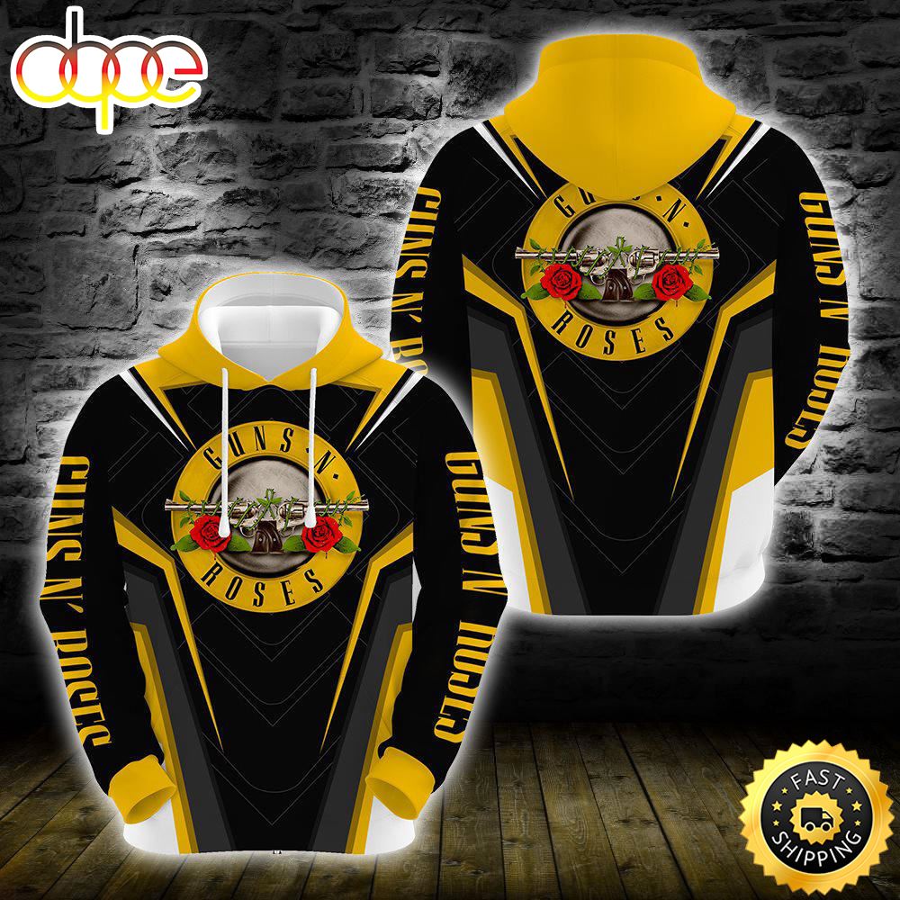 Fanmade Guns N' Roses Rock Band 3D Full Print Lightweight Hoodies