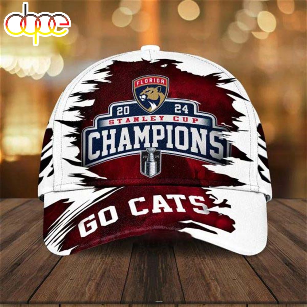 Florida Panthers NHL 2024 Stanley Cup Final Champions Go Cats Classic Cap