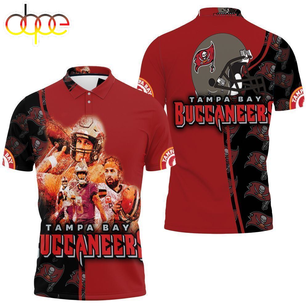 Green Helmet Tampa Bay Buccaneers Nfc South Division Champions Super Bowl  3d Polo Shirt