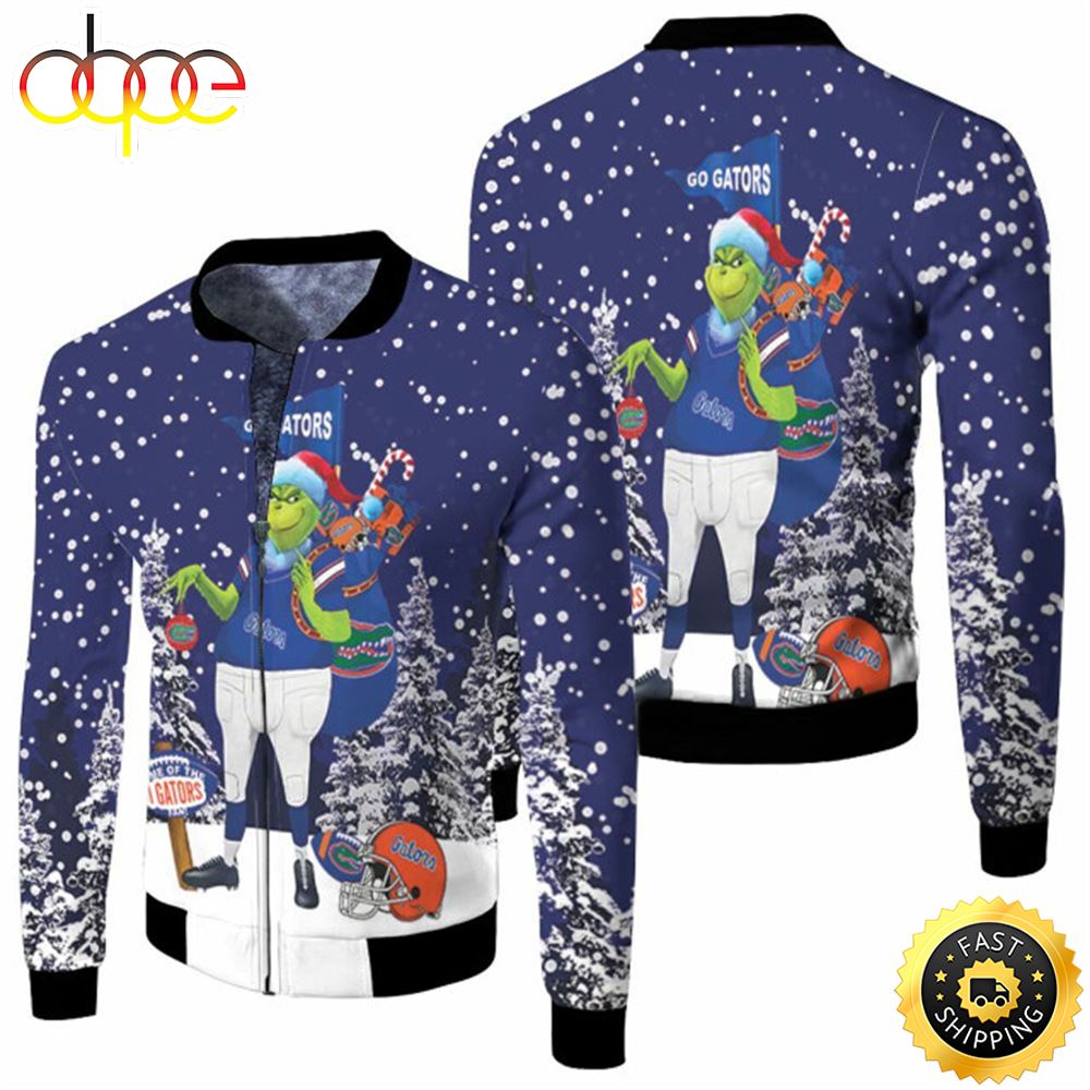 Grinch Florida Gators Christmas 3D T Shirt Hoodie Sweater Jersey Fleece Bomber Jacket