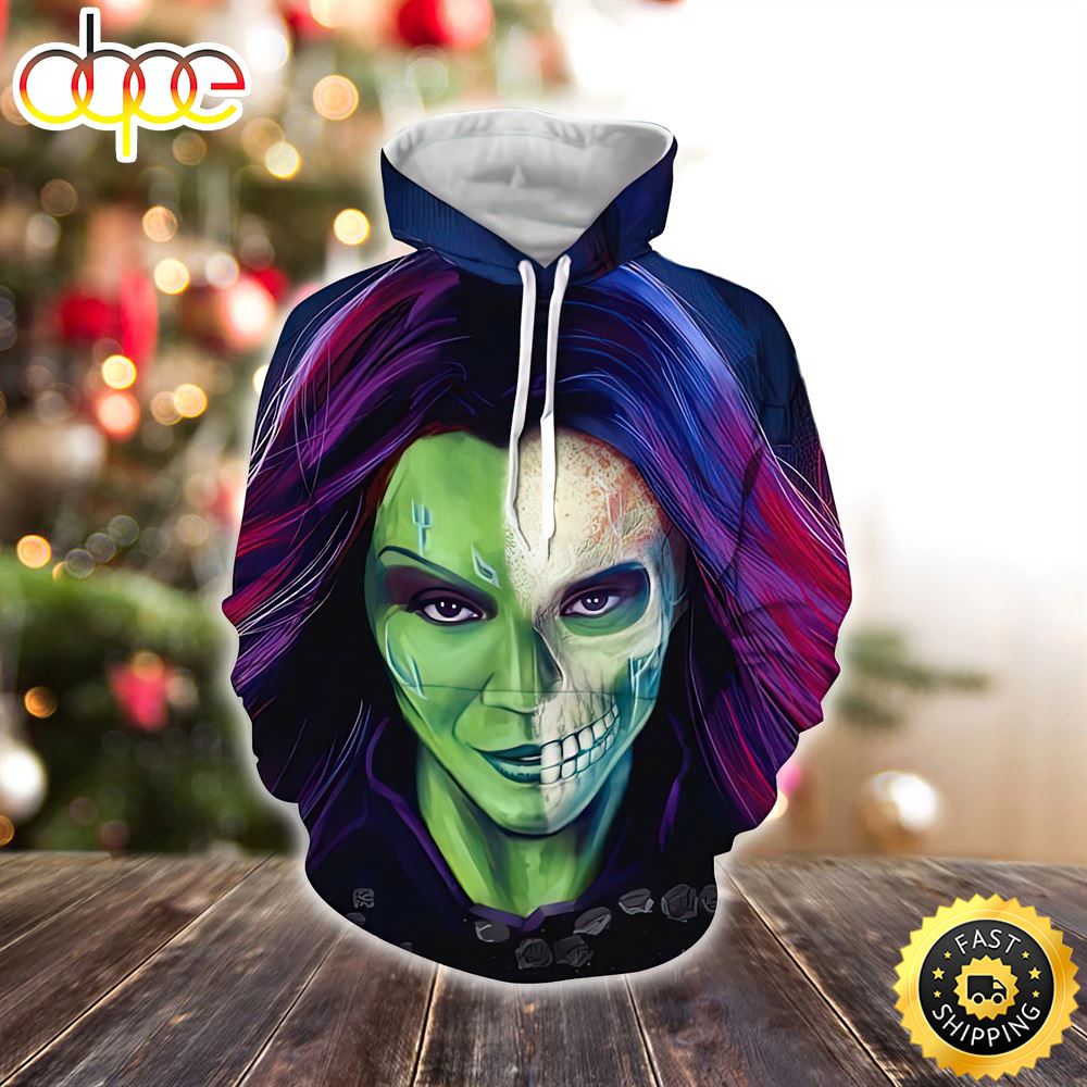 Guardians Of The Galaxy Gamora Zen Whoberi Ben Titan Marvel Christmas 3D All Over Print Shirt