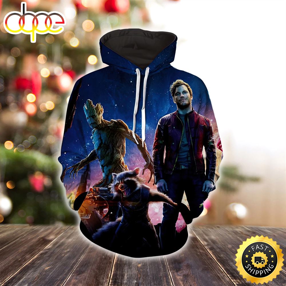 Guardians of the Galaxy Star-Lord Rocket Cool Marvel Christmas All Over Print Shirt