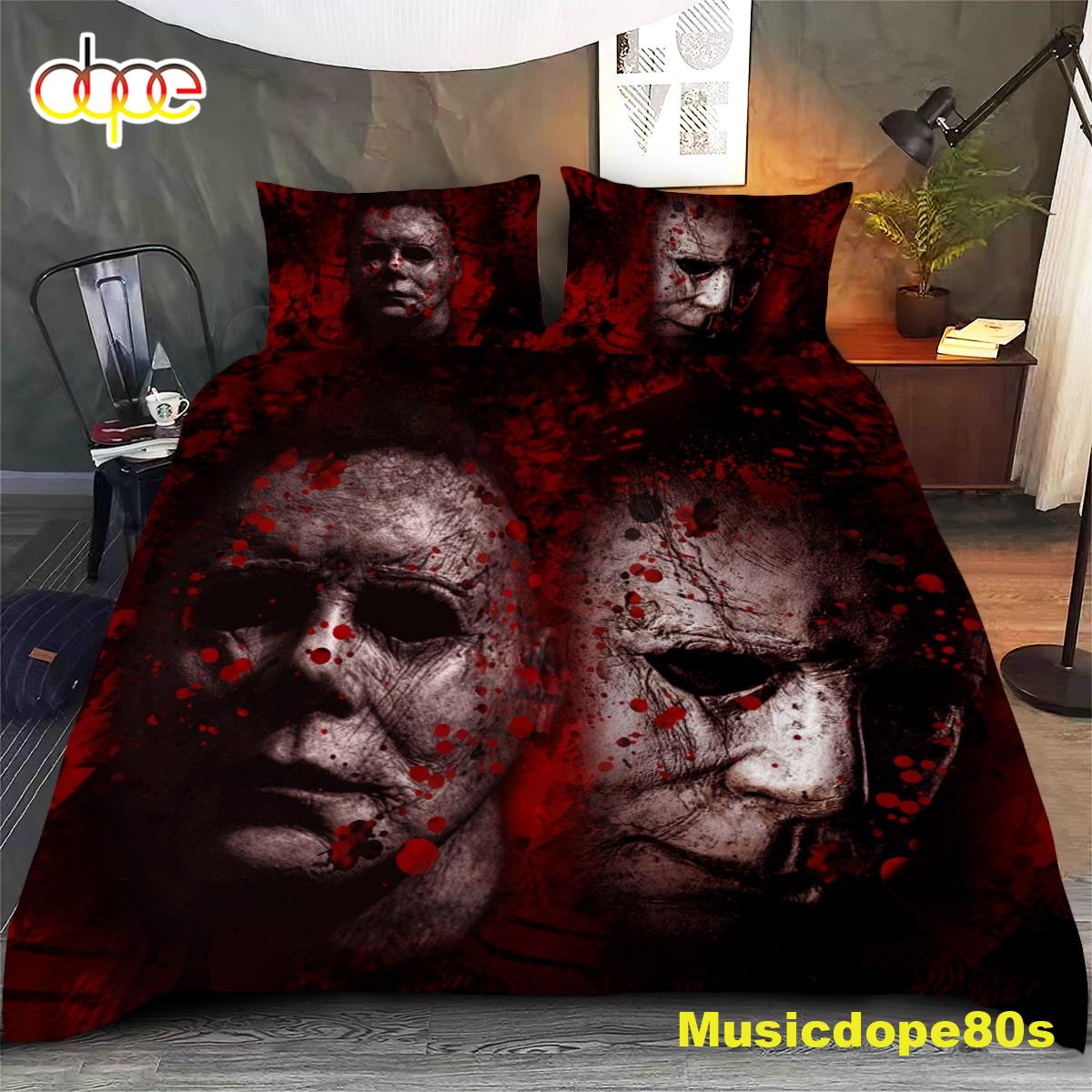 Halloween Michael Myers Quilt Bedding Set