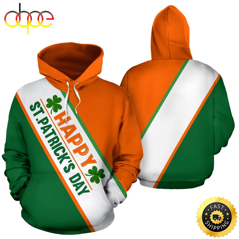 Happy Irish Full Hoodie Version 3 Irish St.Patricks Day All Over Print Shirt
