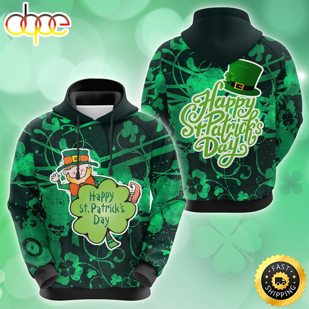 Happy St Patrick's Day Shamrock 3D All Over Print Shirt