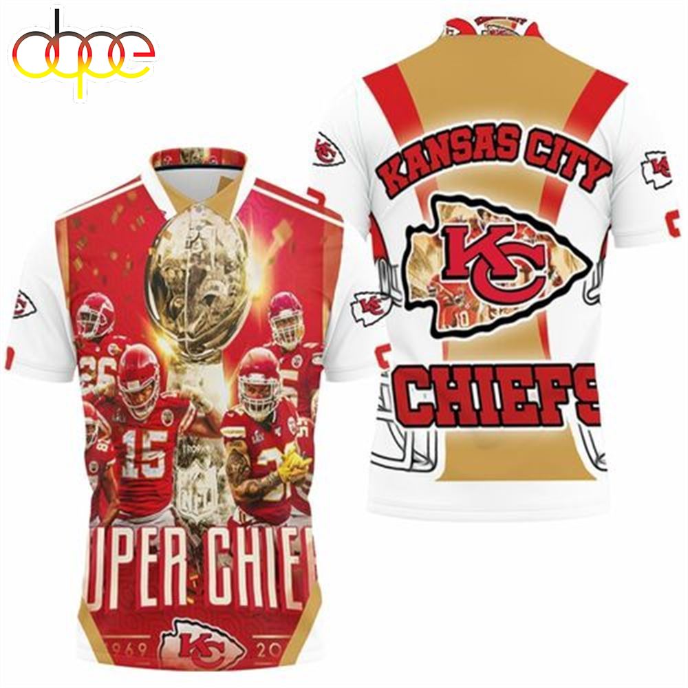 Helmet Logo Kansas City Chiefs Afc West Division Champions Polo Shirt