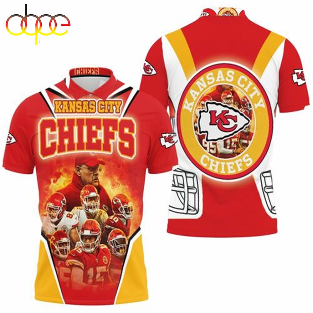 Hill 10 Clark 55 Mathieu 32 Mahomes 15 Jones 95 Kelce 87 Kansas City Chiefs Andy Reid For Fans Polo Shirt