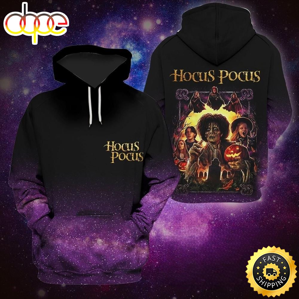 Hocus Pocus Billy Butcherson Pumpkin Galaxy 3D Hoodie