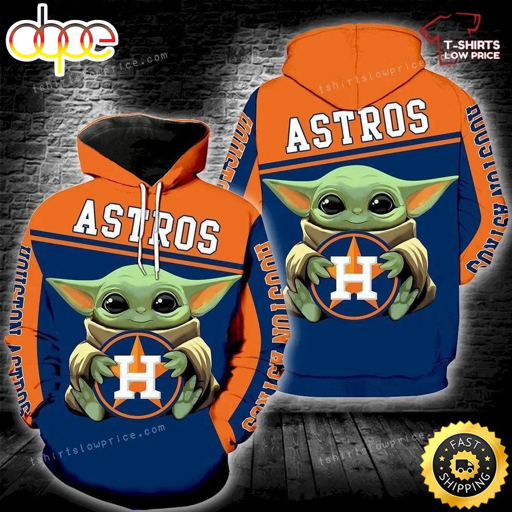 Houston Astros Baby Yoda Full Print 3d Hoodie And Zipper Men Women