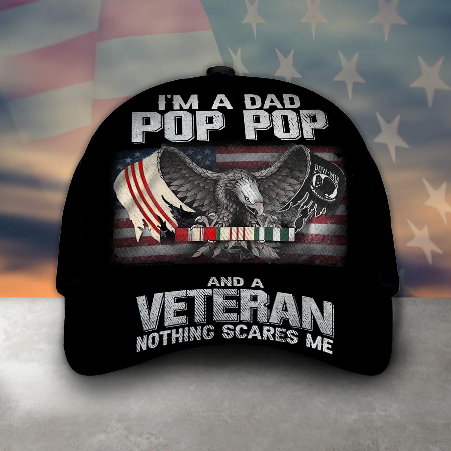 I'm A Dad Pop Pop And A Veteran Cap