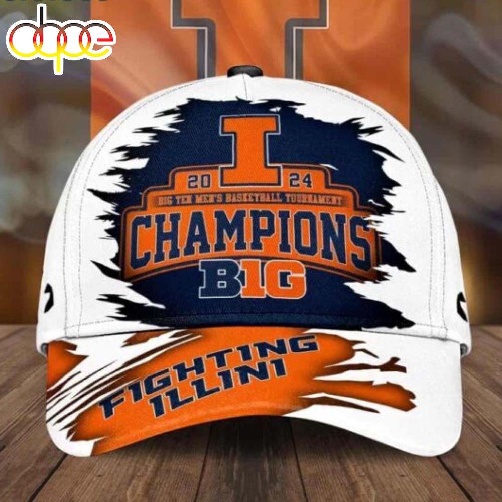 Illinois 2024 Basketball Big Ten Champions Cap