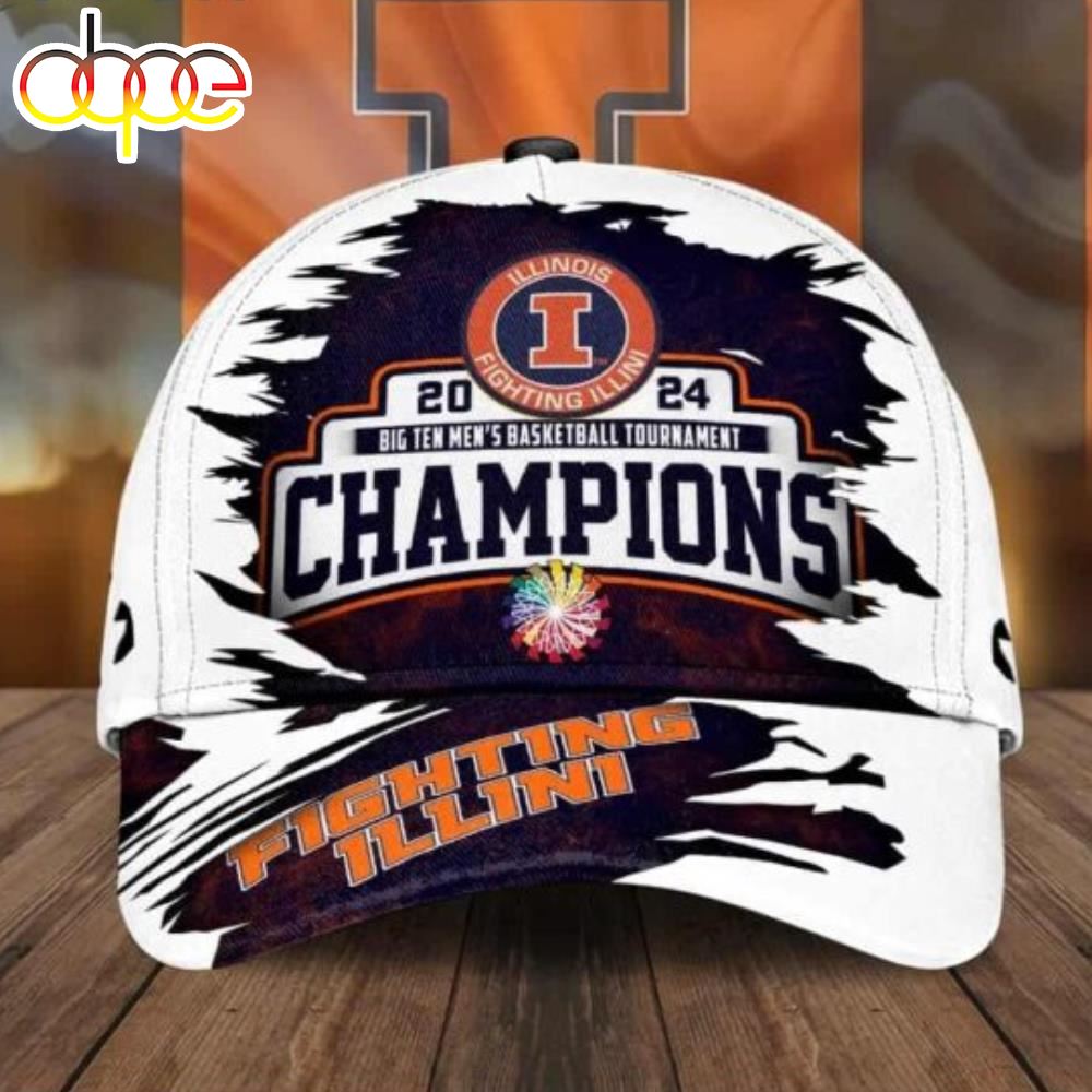 Illinois Fighting Illini Big Ten Men’s Basketball Champions 2024 Cap