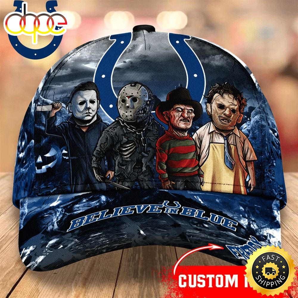 Indianapolis Colts  Nfl Personalized Trending Cap Mixed Horror Movie Characters