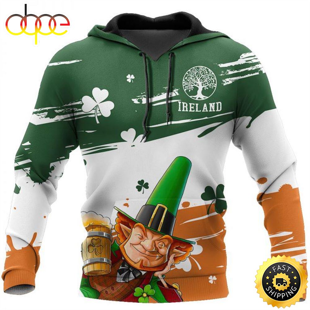 Ireland Leprechauns Irish St Patricks Day All Over Print Shirt