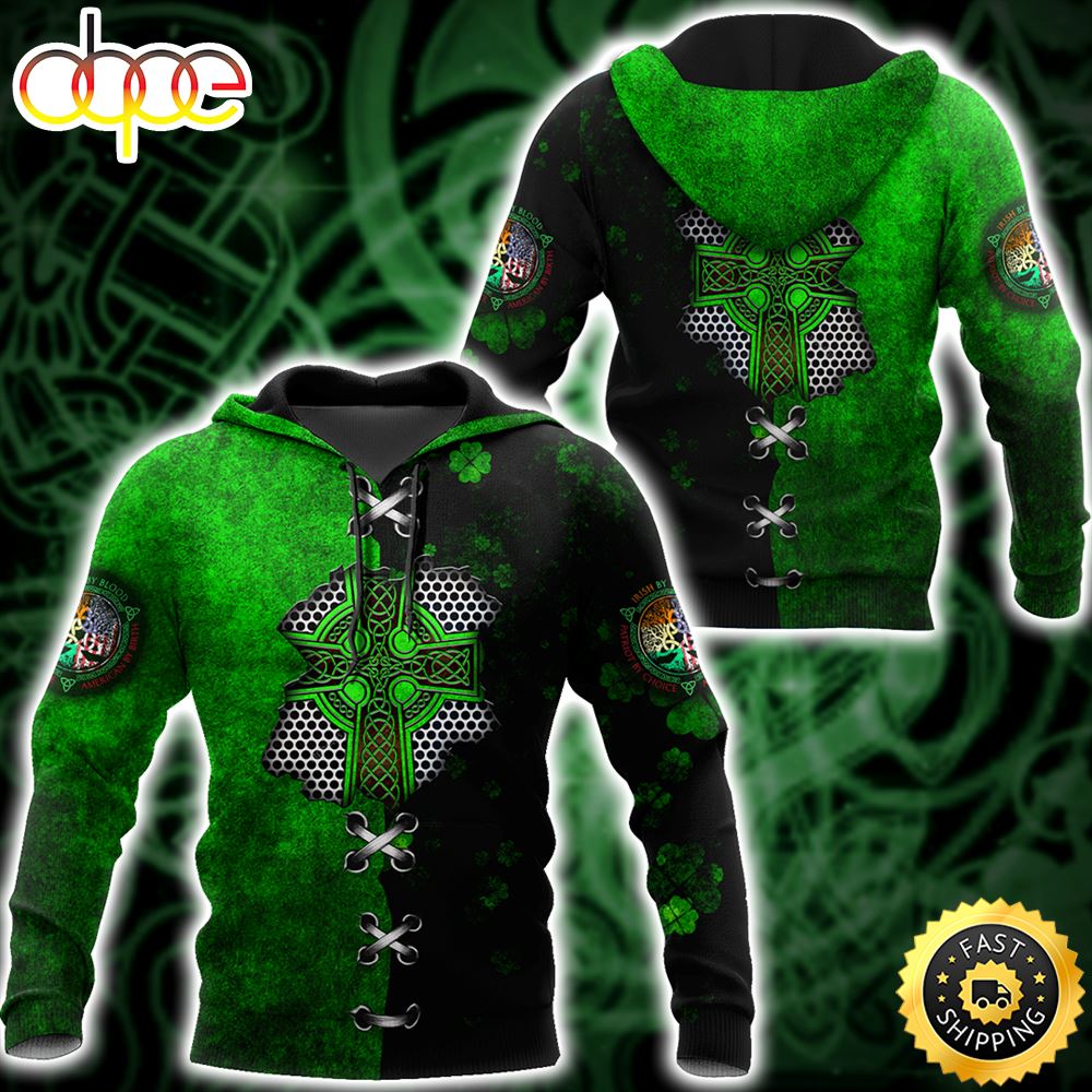 Irish Celtic Knot Cross In My Heart 3D All Over Print Shirt