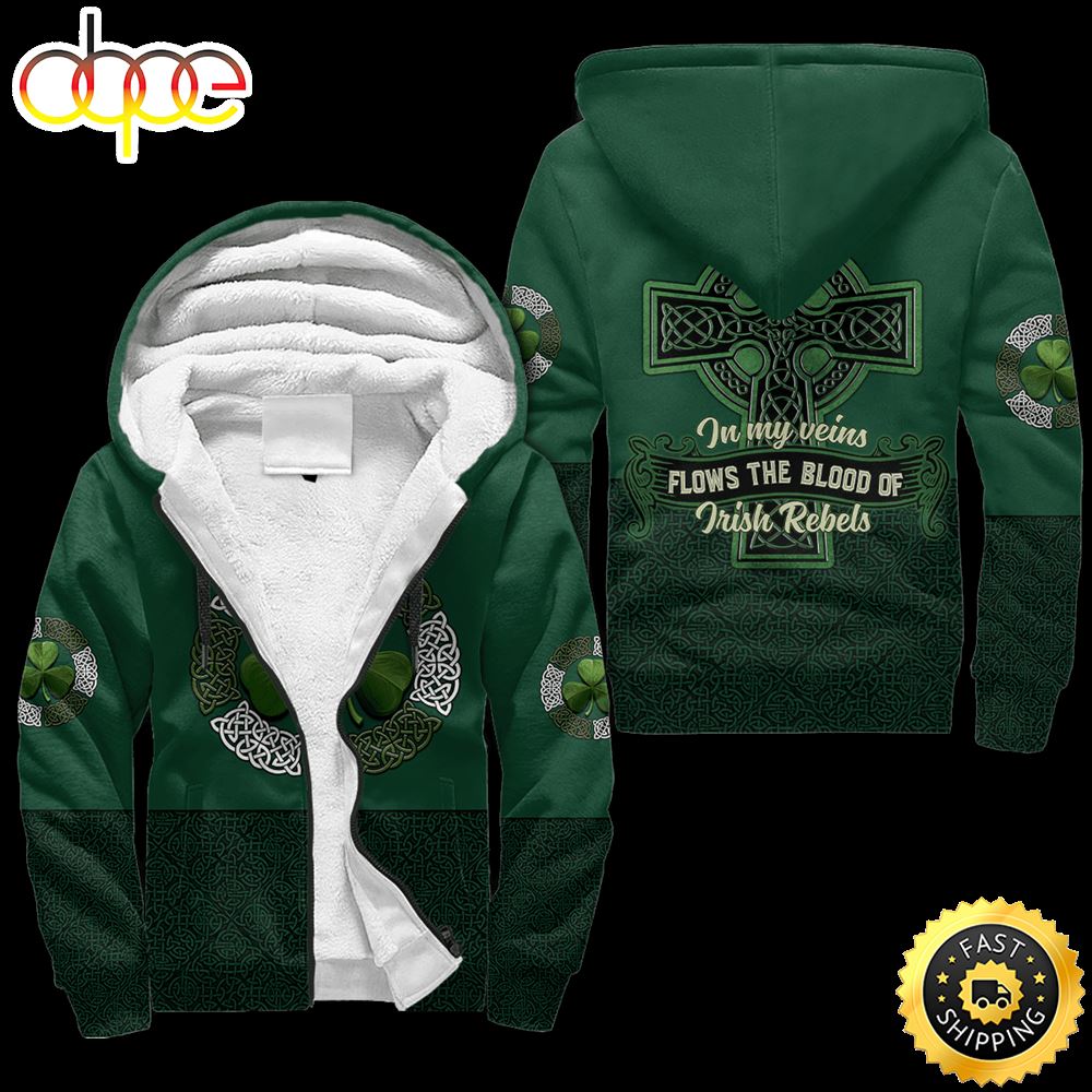 Irish Patrick's Day Fleece Zip Hoodie All Over Print Shirt