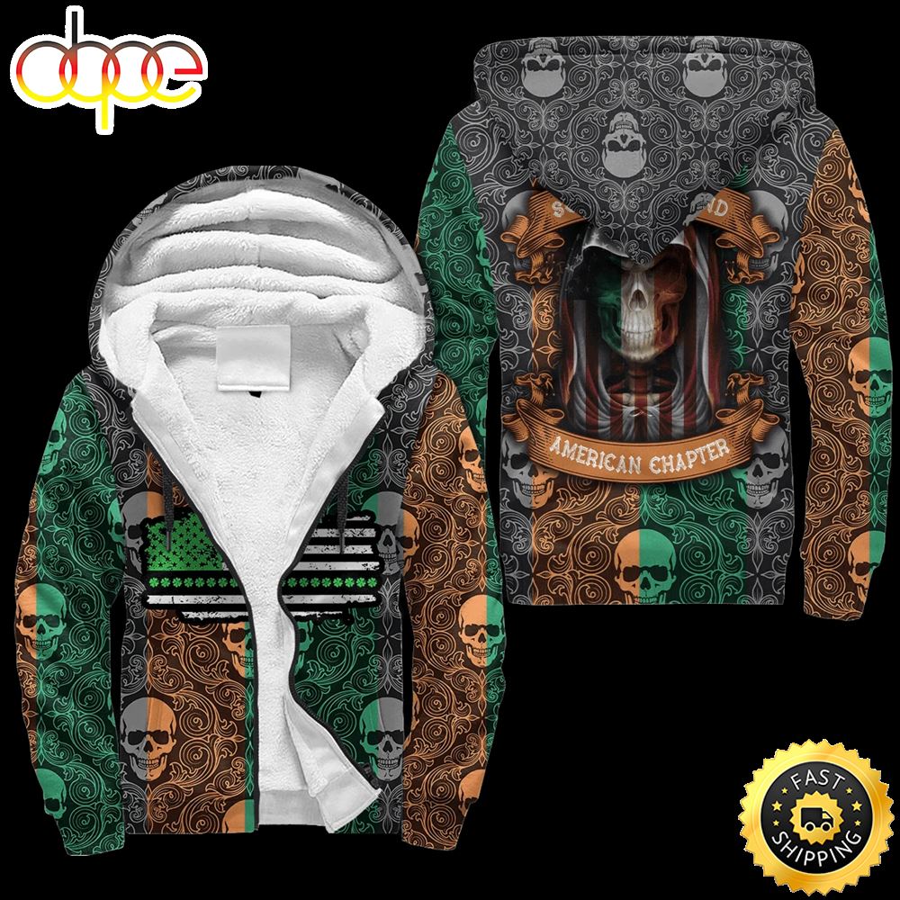 Irish Saint Patrick Day Fleece Zip Hoodie All Over Print  For Men And Women Shirt