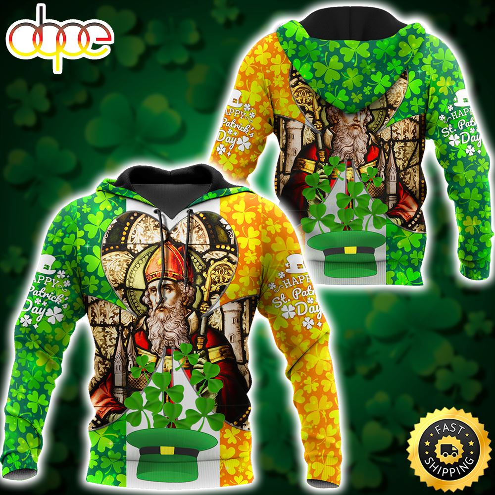 Irish Saint Patrick Shamrock 3D All Over Print Shirt