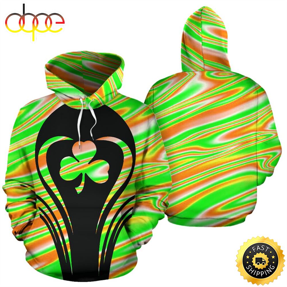 Irish Ultraholo Full Hoodie St.Patricks Day All Over Print Shirt