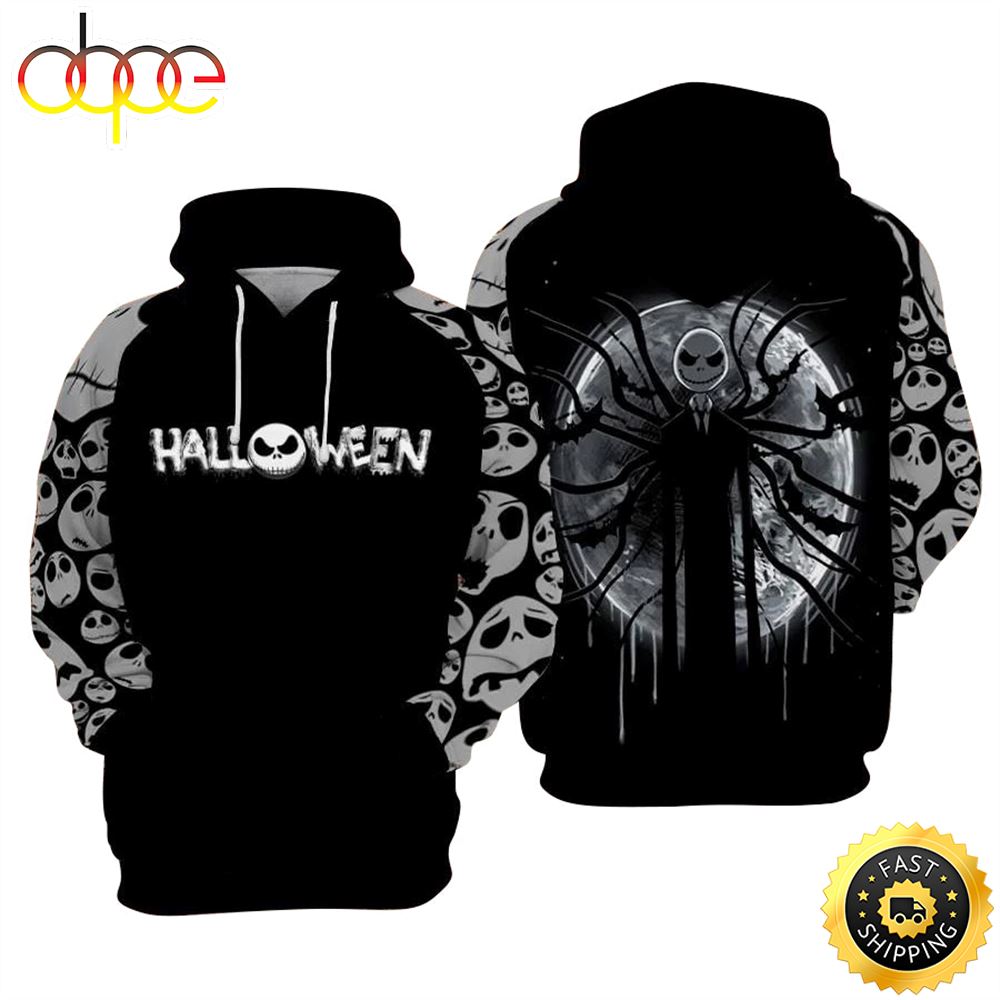 Jack Skellington Slender Man Hoodie 3D All Over Print