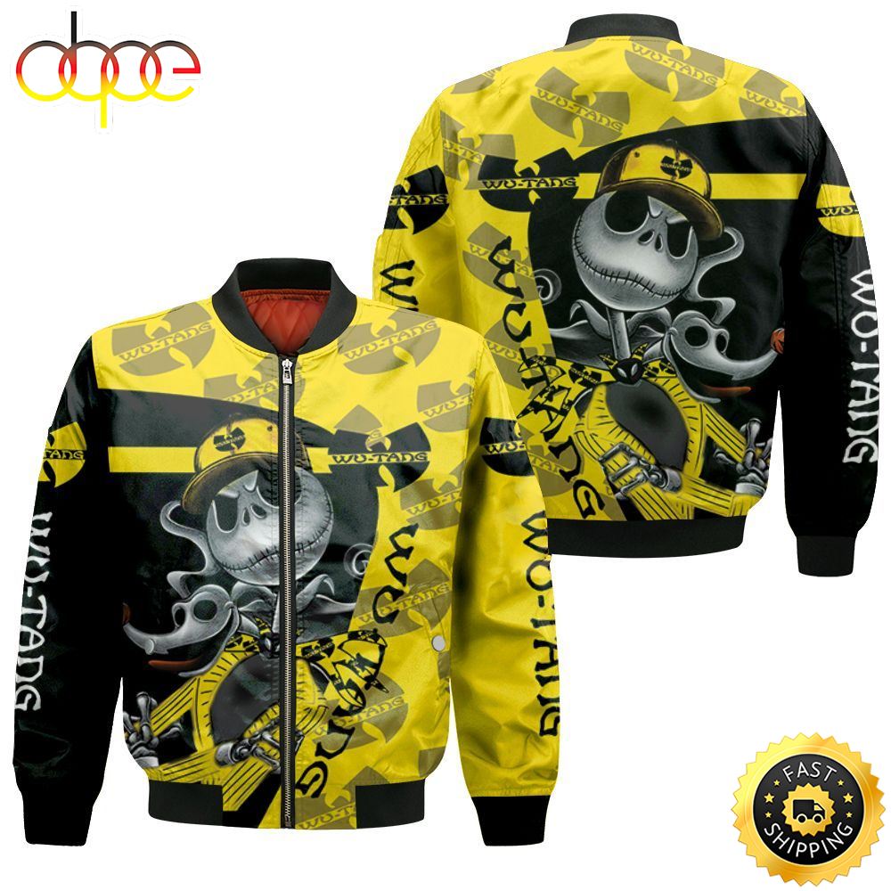 Jack Skellington Wu Tang Clan Halloween Hip Hop 3D Printed 3D Bomber Jacket