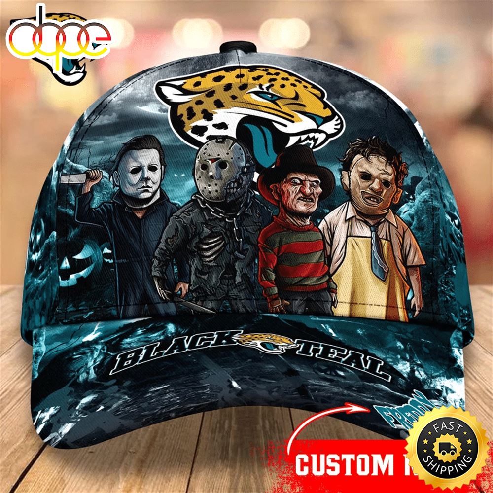 Jacksonville Jaguars  Nfl Personalized Trending Cap Mixed Horror Movie Characters
