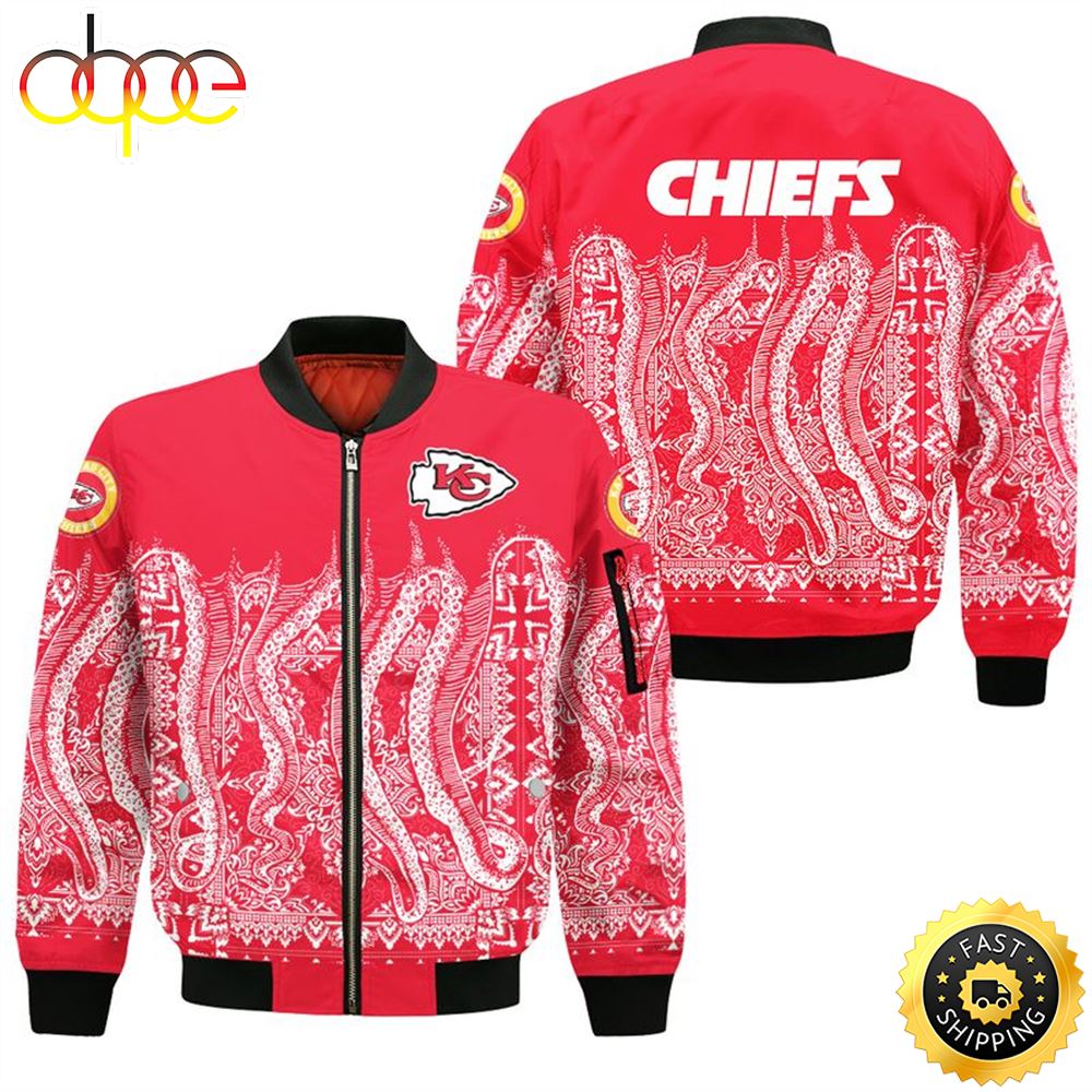 Kansas City Chiefs All Over Print Bomber Jacket