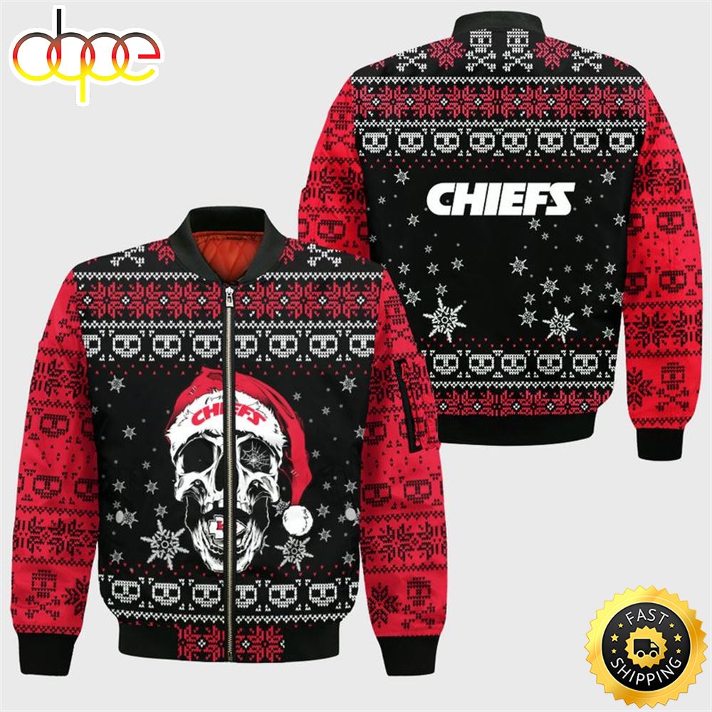 Kansas City Chiefs Christmas Reindeer Bomber Jackets Fans