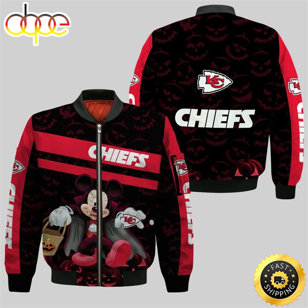 Kansas City Chiefs Halloween Mickey Bomber Jacket