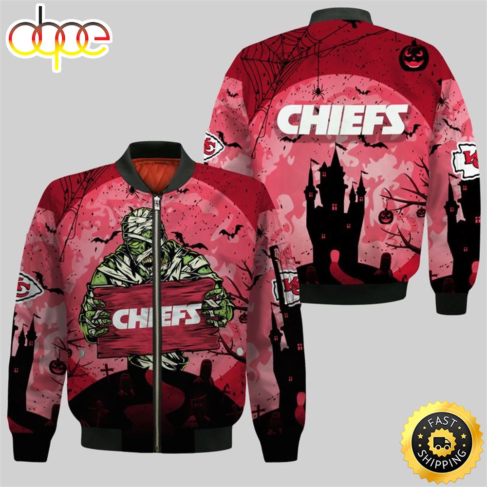 Kansas City Chiefs Halloween Mummy Bomber Jacket