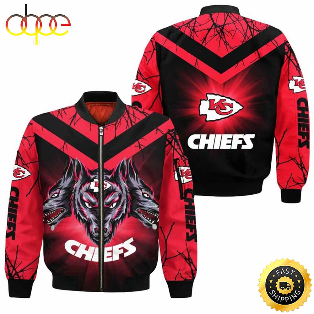 Kansas City Chiefs Halloween Wolf Bomber Jackets