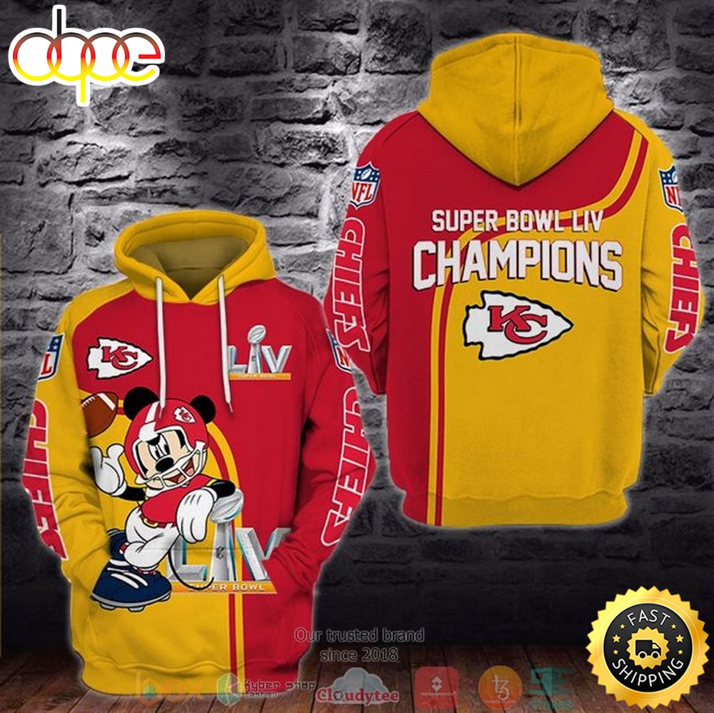 Kc Mickey Nfl 3d Hoodie